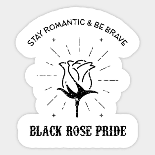 Black Rose Pride Sticker